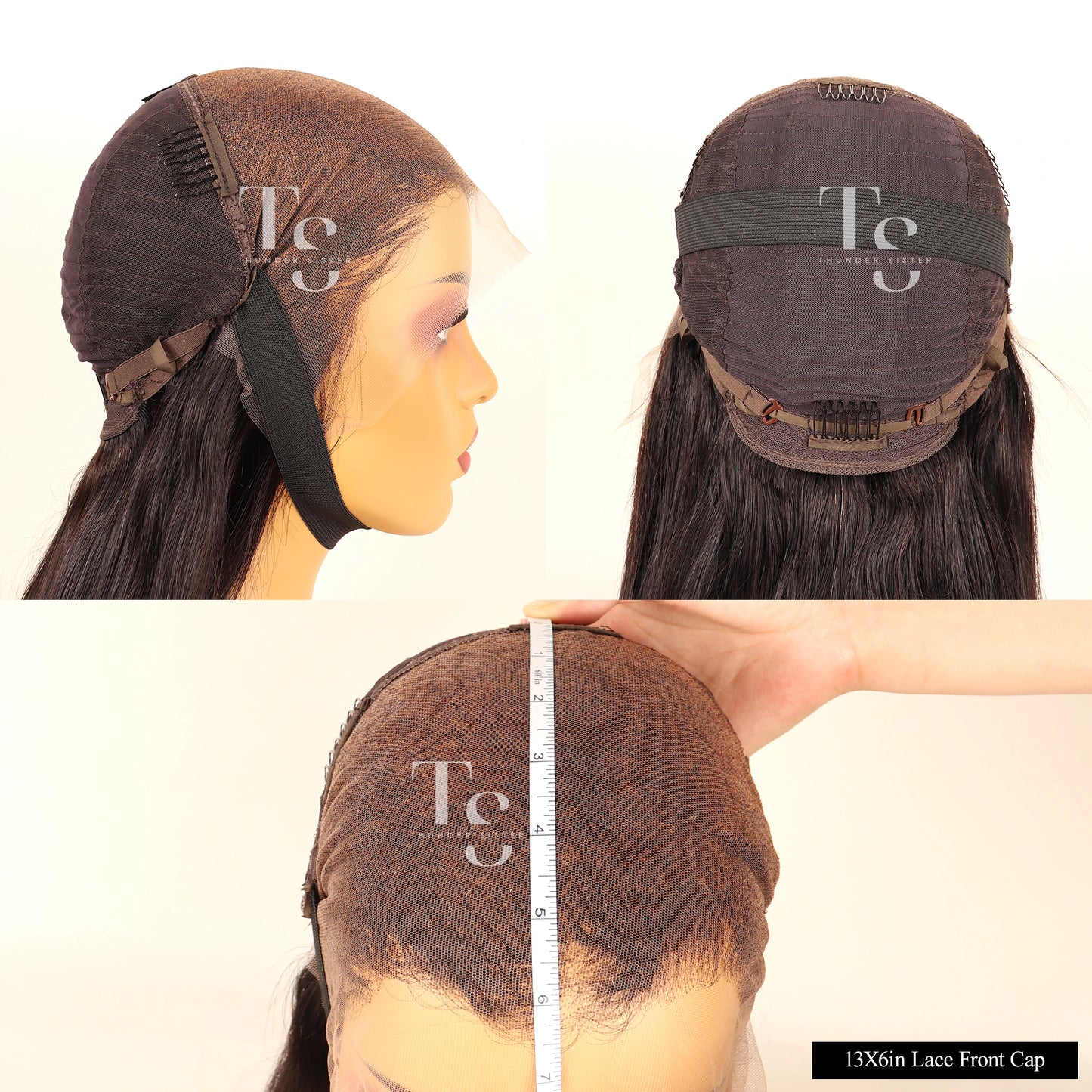 KIM Straight 13X6in HD Lace Front Wig 100% Human Hair, Pre-Plucked & Glueless