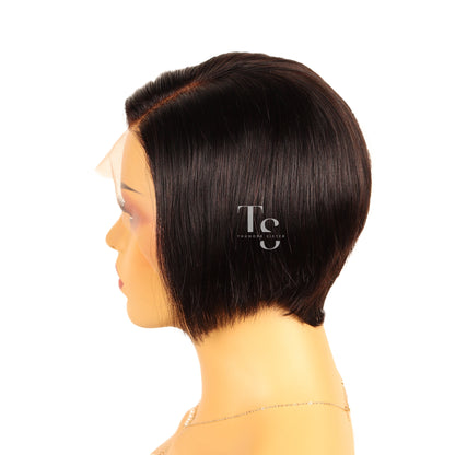 AVA Shot Pixie Cut Bob Human Hair 13X4in Lace Front Wig