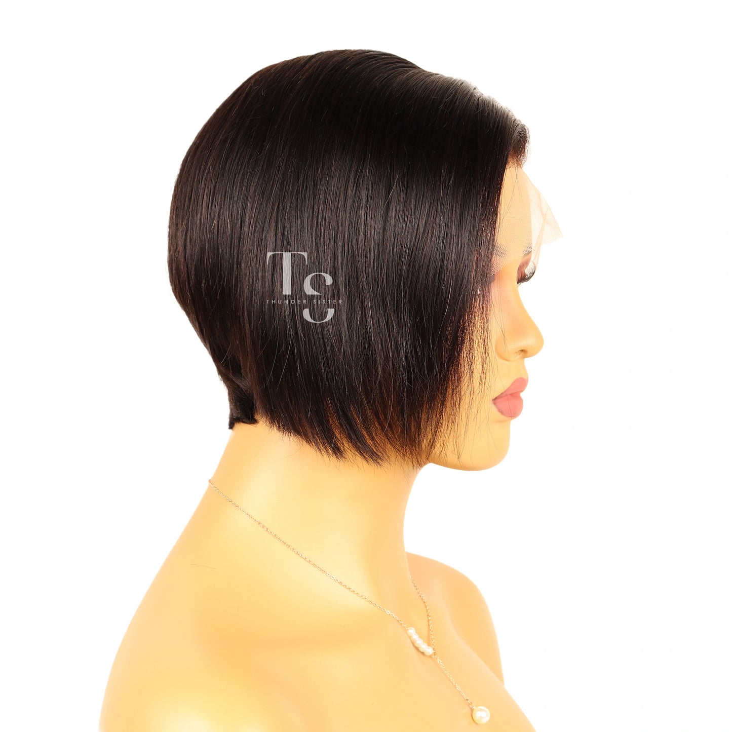 AVA Shot Pixie Cut Bob Human Hair 13X4in Lace Front Wig