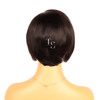 AVA Shot Pixie Cut Bob Human Hair 13X4in Lace Front Wig