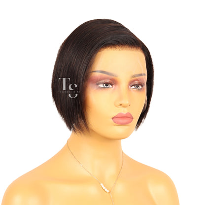 AVA Shot Pixie Cut Bob Human Hair 13X4in Lace Front Wig