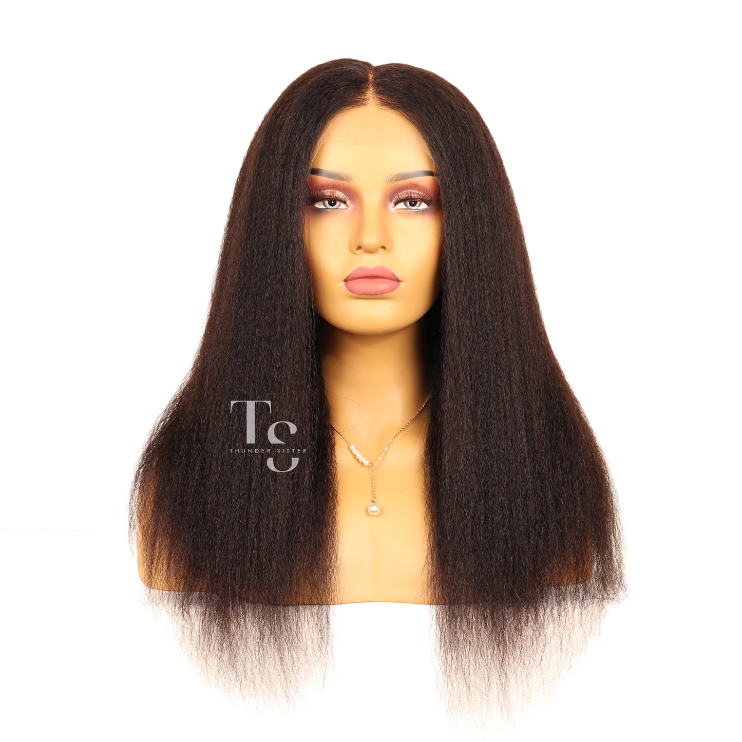 KAYLA Kinky Straight Human Hair 13X4in HD Lace Front Wig