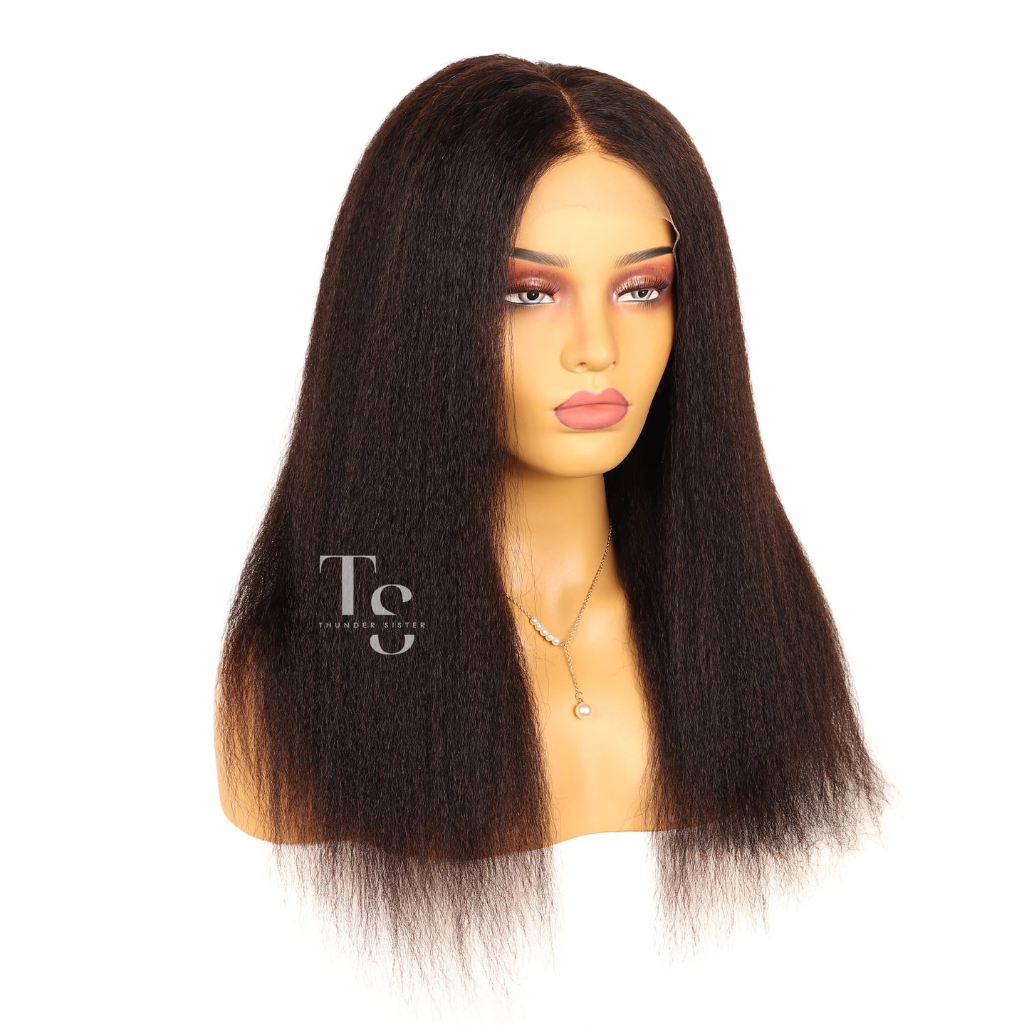 KAYLA Kinky Straight Human Hair 13X4in HD Lace Front Wig