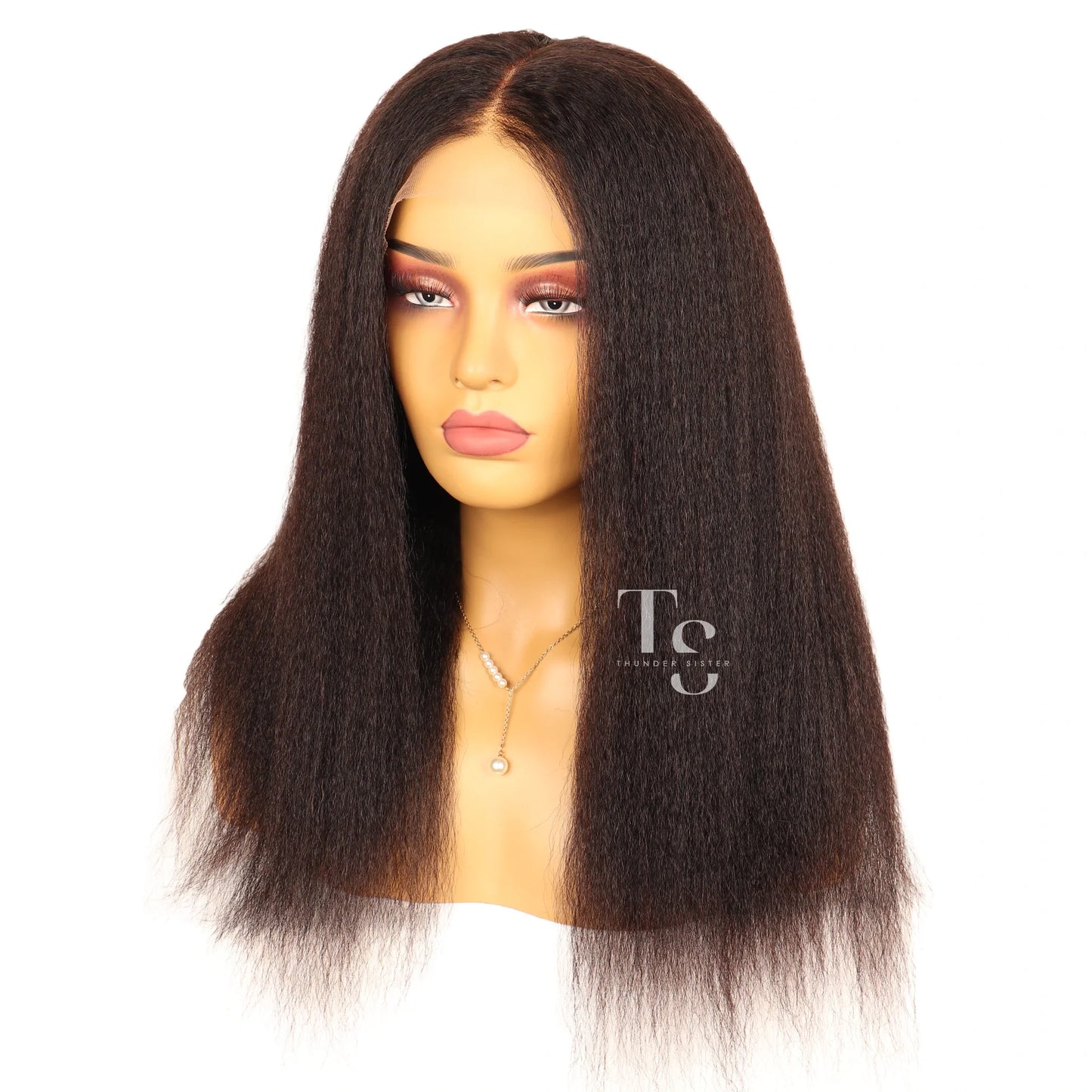 MORGAN Kinky Straight 6X6in HD Lace Closure Wig