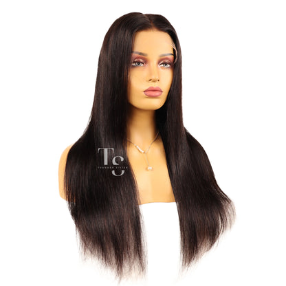 KIM Straight 13X6in HD Lace Front Wig 100% Human Hair, Pre-Plucked & Glueless