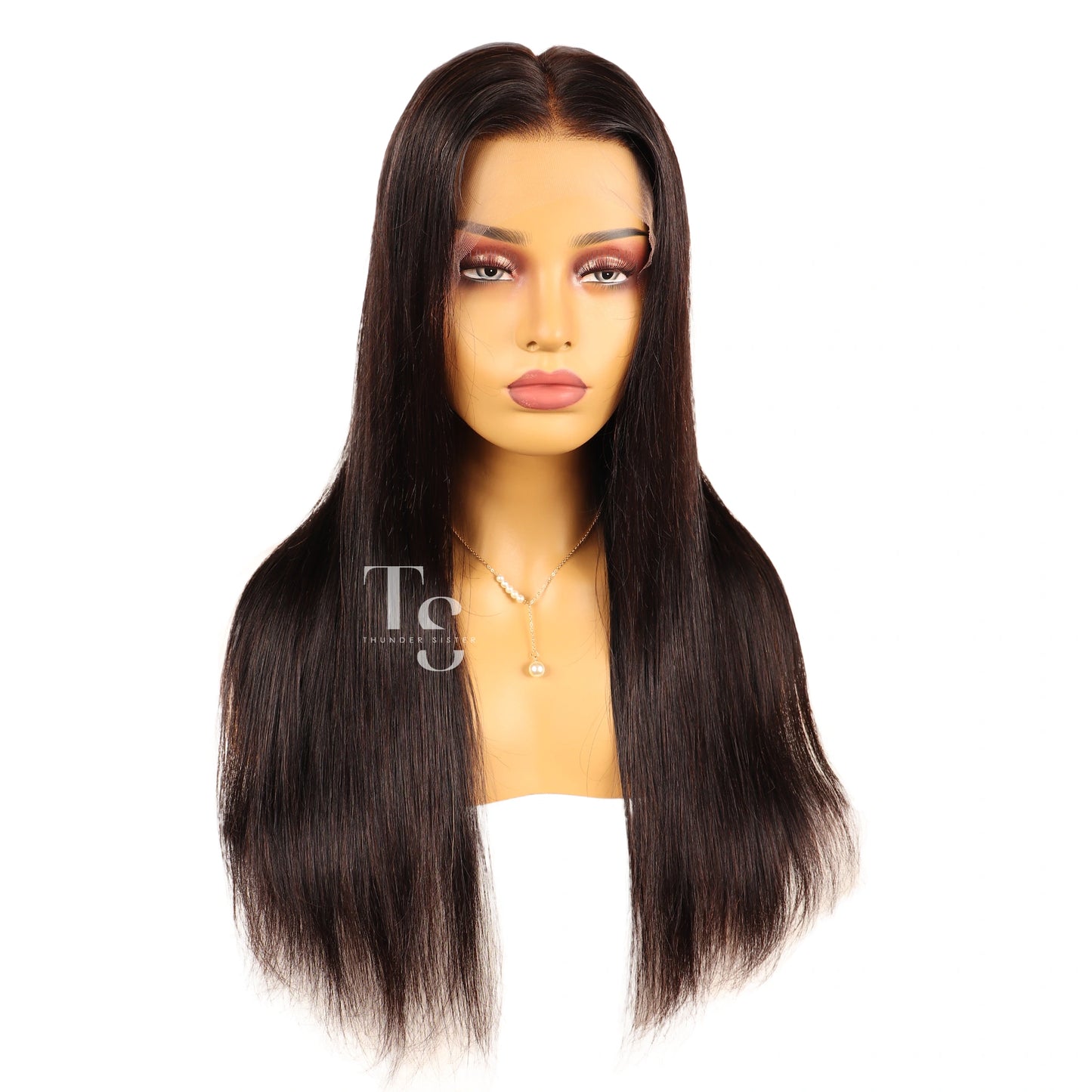 KIM Straight 13X6in HD Lace Front Wig 100% Human Hair, Pre-Plucked & Glueless