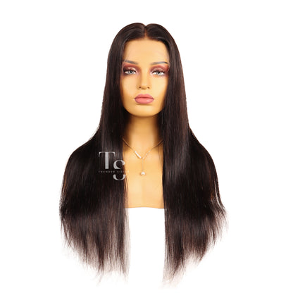 KIM Straight 13X6in HD Lace Front Wig 100% Human Hair, Pre-Plucked & Glueless