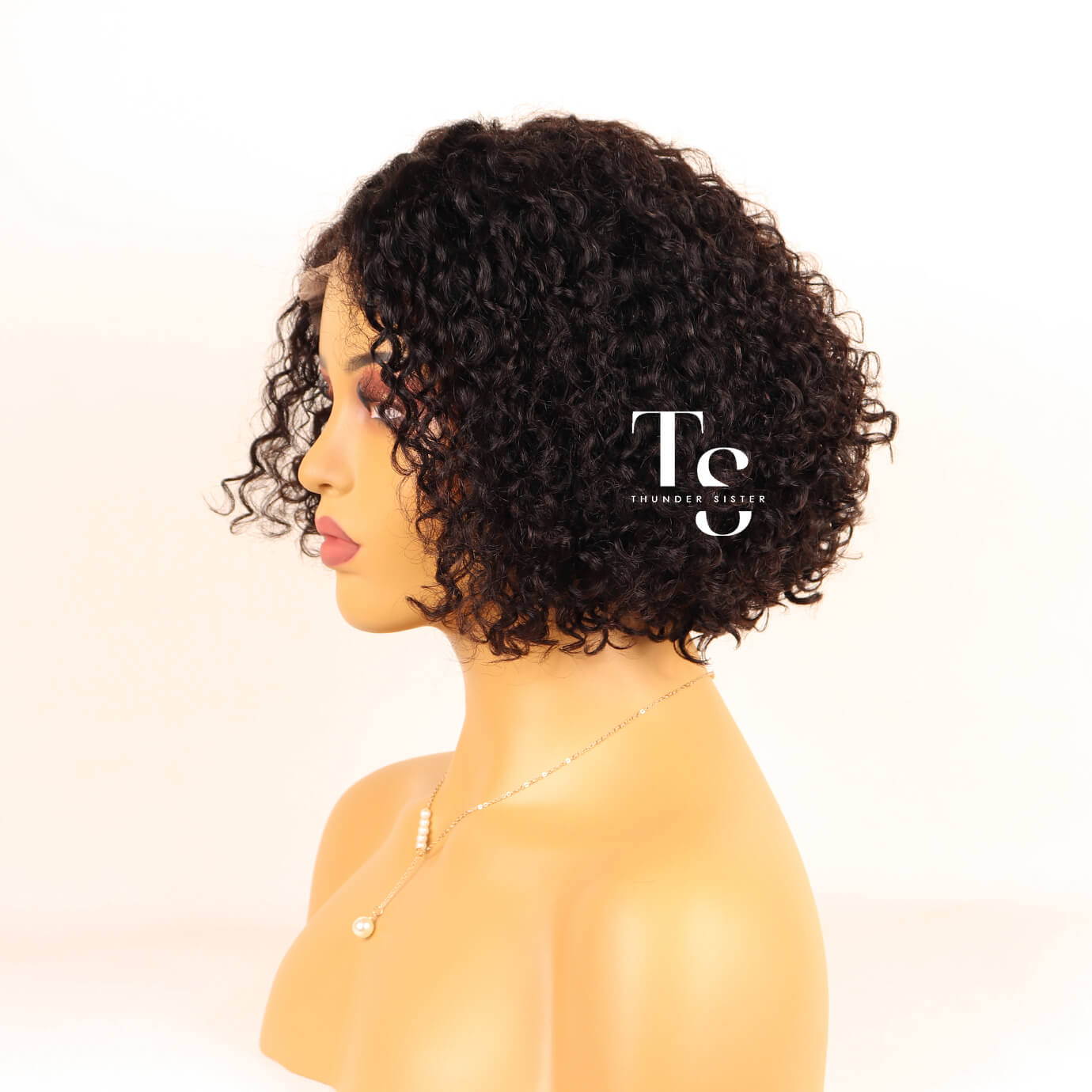 SIMONE Short Curly Bob Wig Human Hair 5X5in HD Lace Front Wig